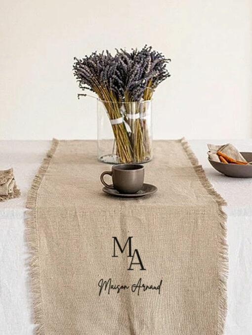 Chemin de table Lin personnalisable