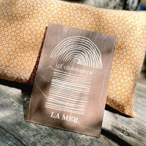 Carte bois La mer