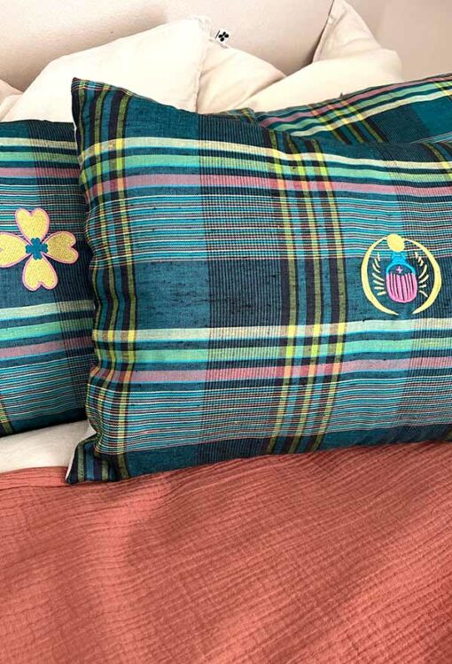 Coussin Lin madras