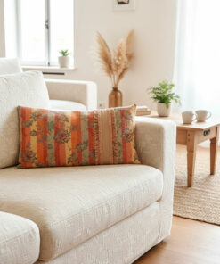 Alternative view of Housse de coussin "Rayé fleurs"