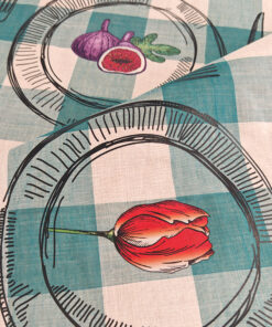 Alternative view of Set de table vichy vert