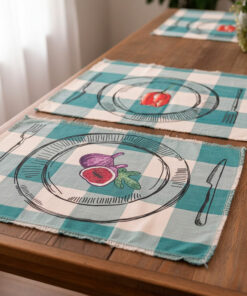 Set de table vichy vert