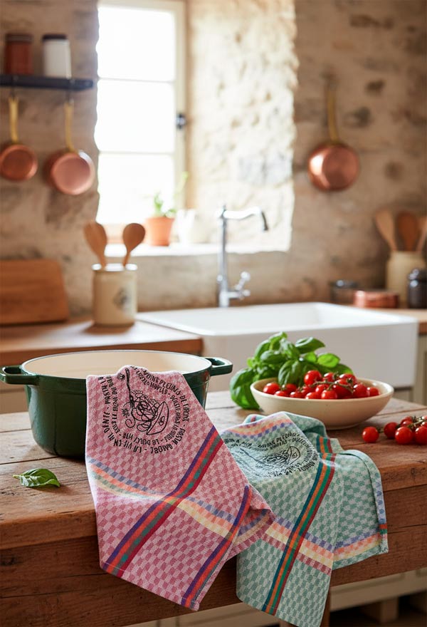 Torchon chiné Pasta !