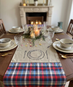 Chemin de table à carreaux personnalisable