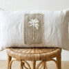 coussin lin ancien brode palmier 01