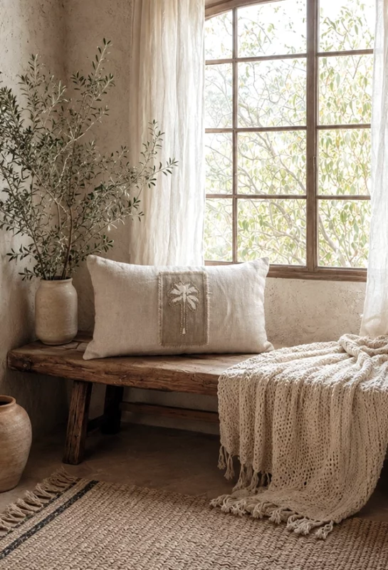 coussin palmier