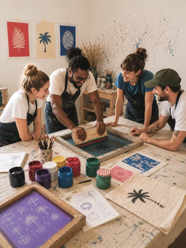 Ateliers de sérigraphie 3 visu atelier groupe manapongo
