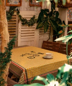 Alternative view of Nappe vintage chinée - Aubade